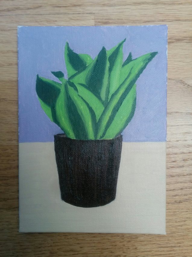 Artificial plant in artificial light