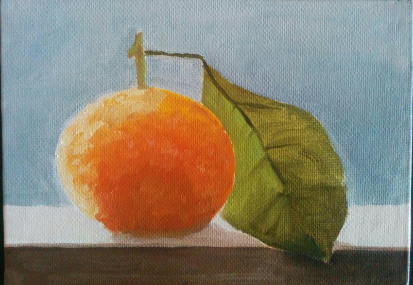 Orange and leaf