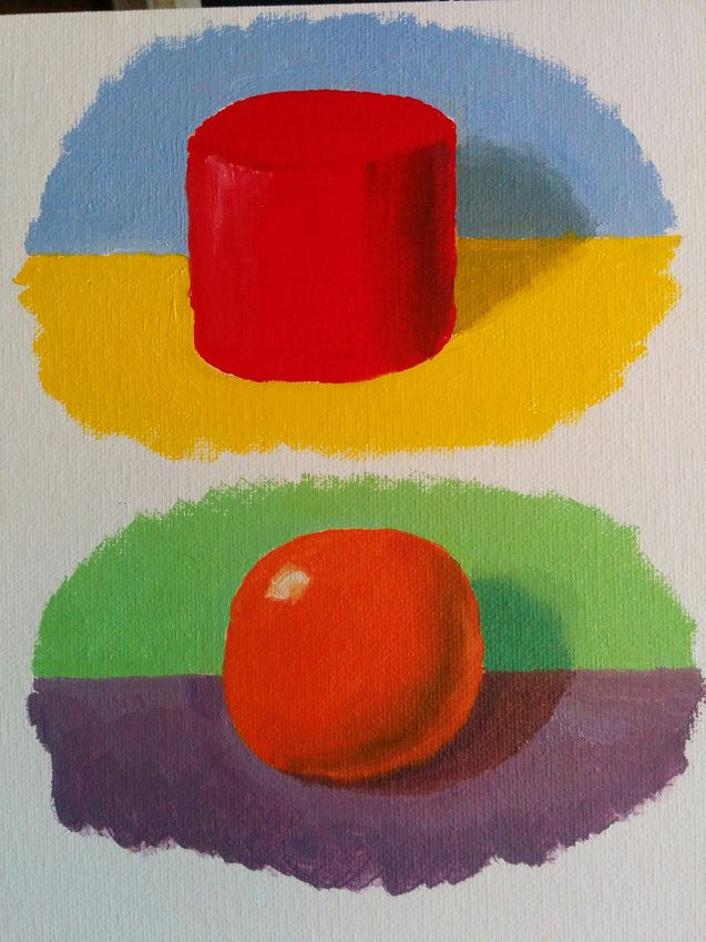 First painting to learn shadow coloring