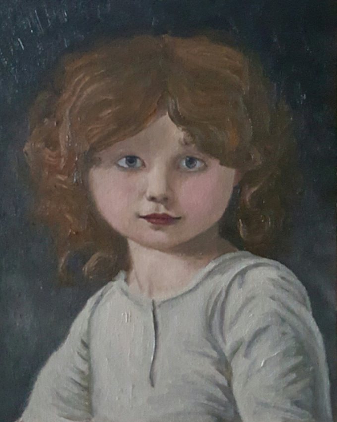 Jules-Cyrille Cavé – young girl with curvy hair