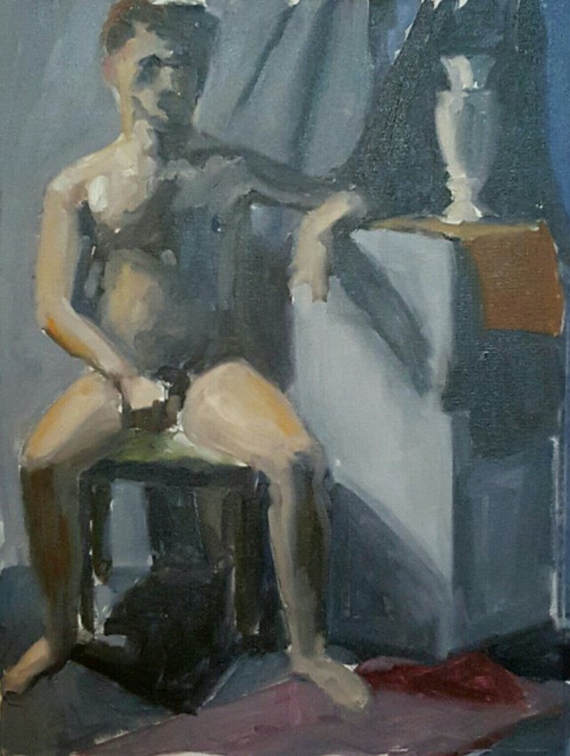 Man with urn sketch
