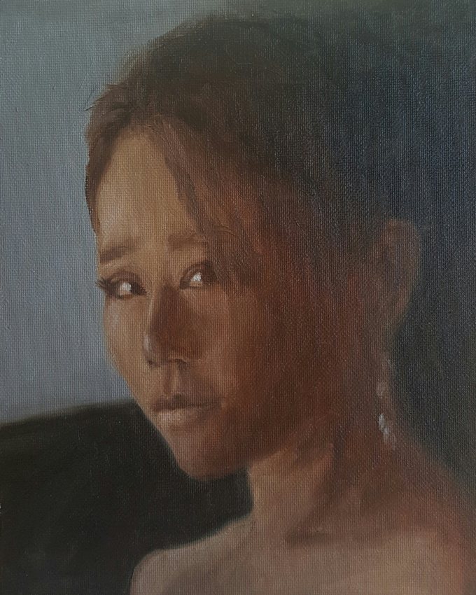 Woman in shadows