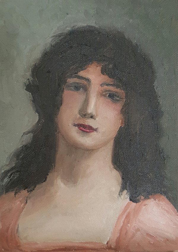 Léon François Comerre – a harem beauty holding a pink fan