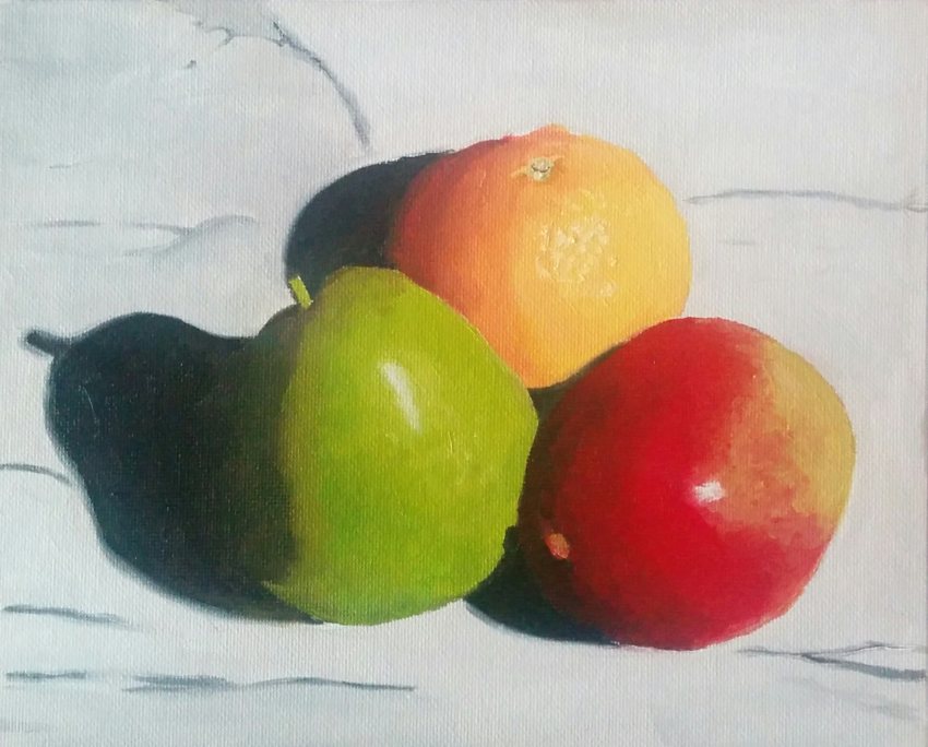Fruit on marble